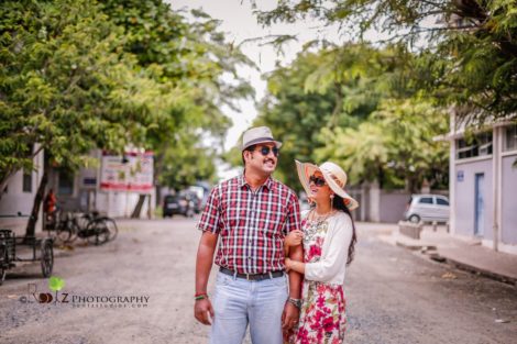 Vivek - Saranya Outdoor Photoshoot Pondicherry